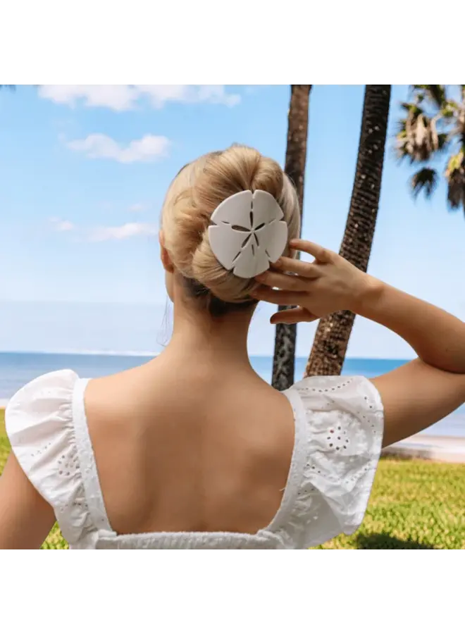 Sand Dollar Flat Hair Clip -Large
