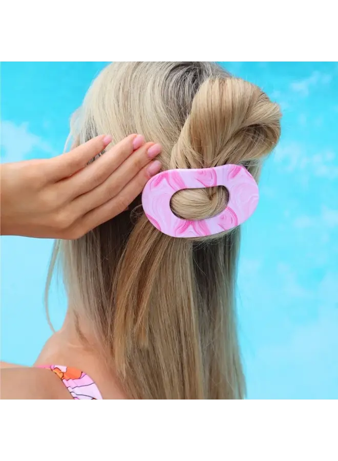 Flat Round Hair Clip - Medium