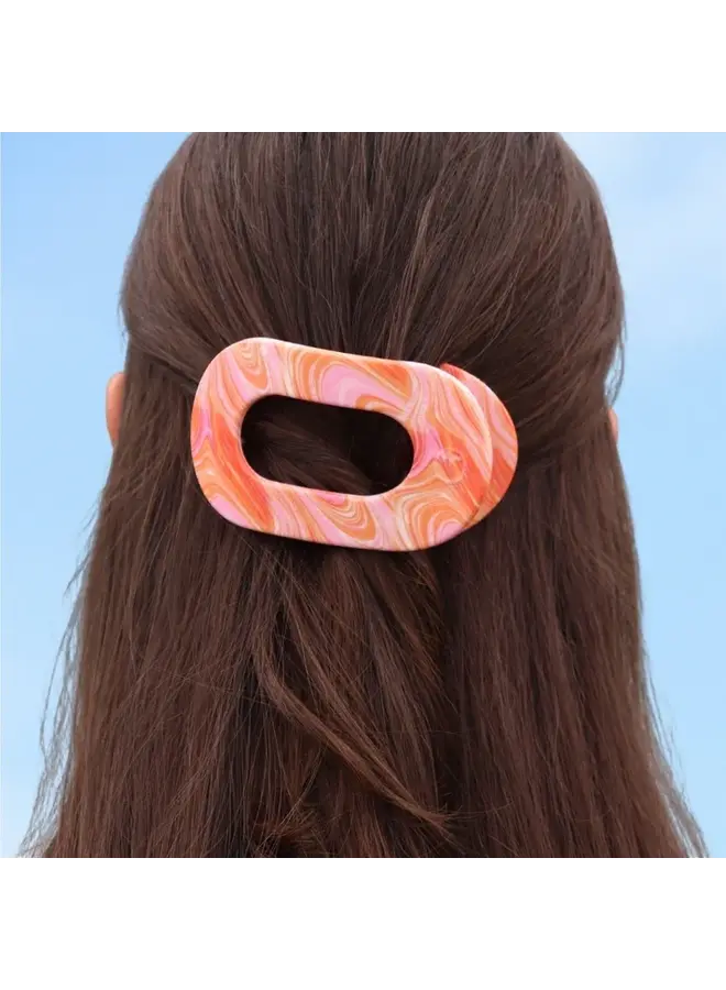 Flat Round Hair Clip - Medium