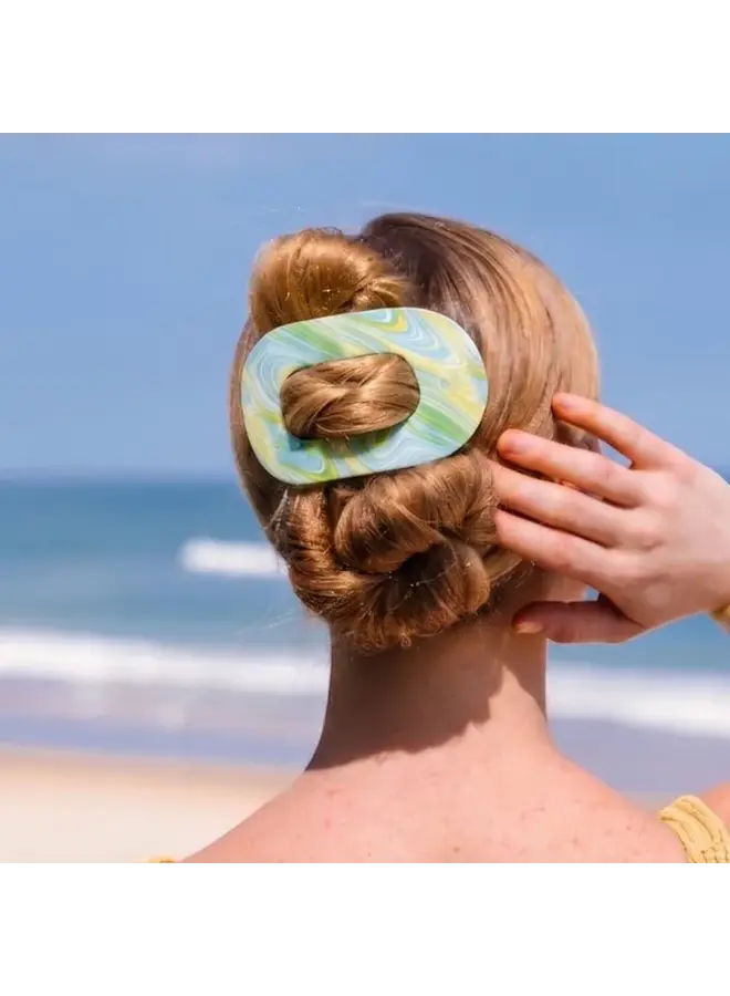 Flat Round Hair Clip - Large