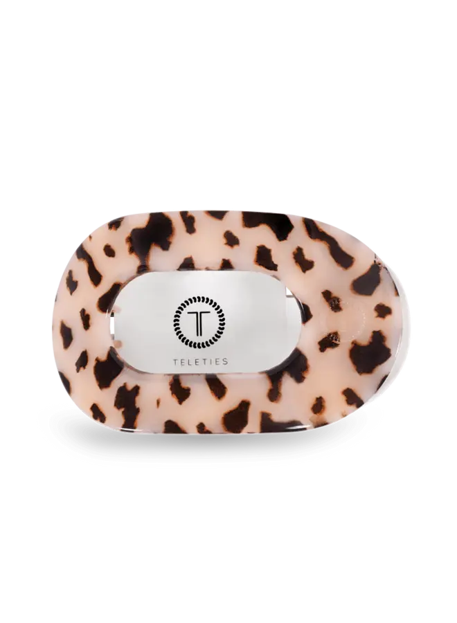 Flat Round Hair Clip - Large - Blonde Tortoise