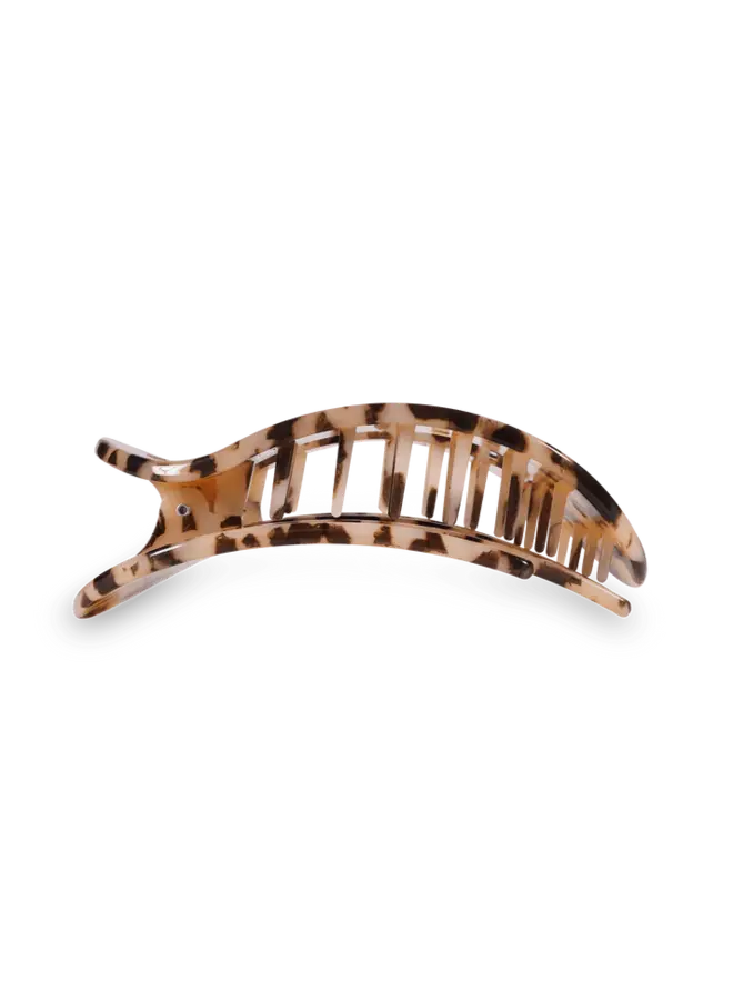 Flat Round Hair Clip - Large - Blonde Tortoise