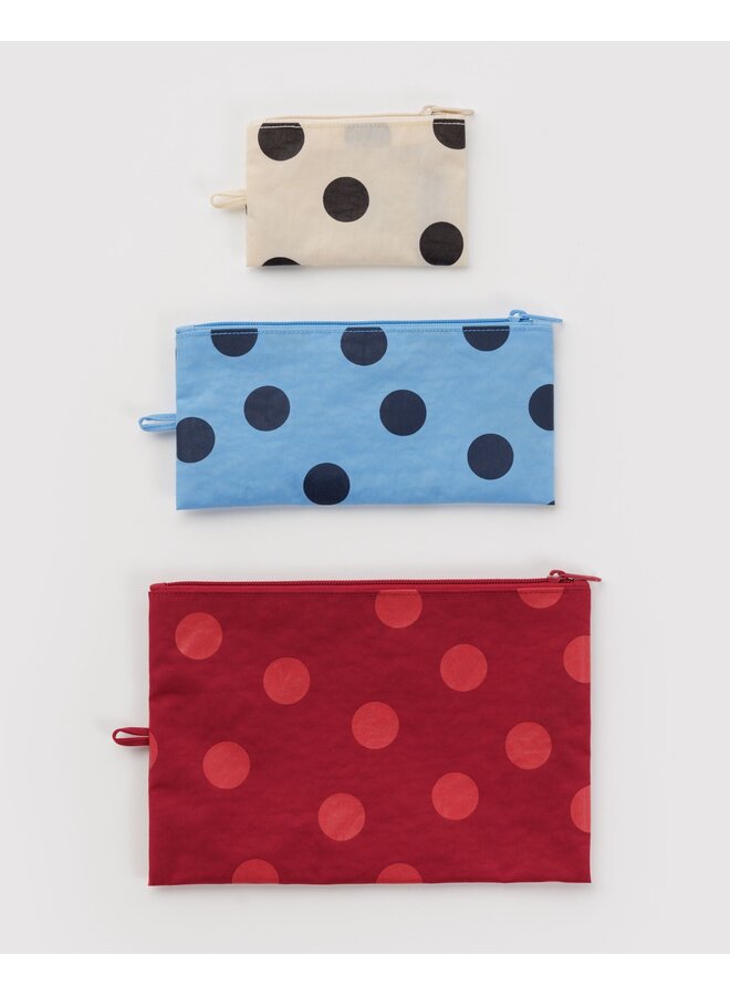 Flat Pouch Set - Polka Dot Mix