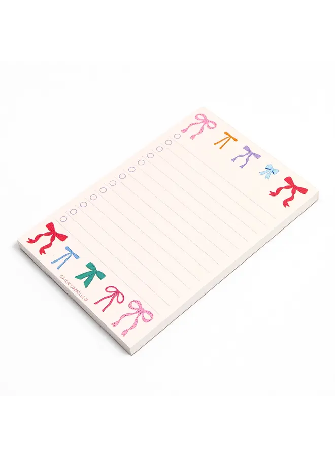 Coquette Bows To Do List Notepad