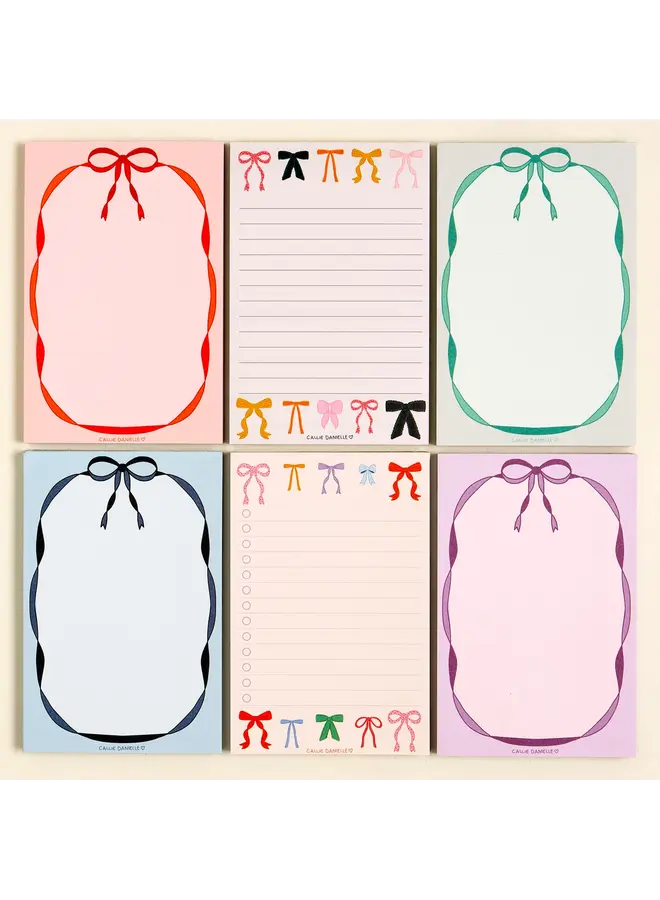 Coquette Bows To Do List Notepad