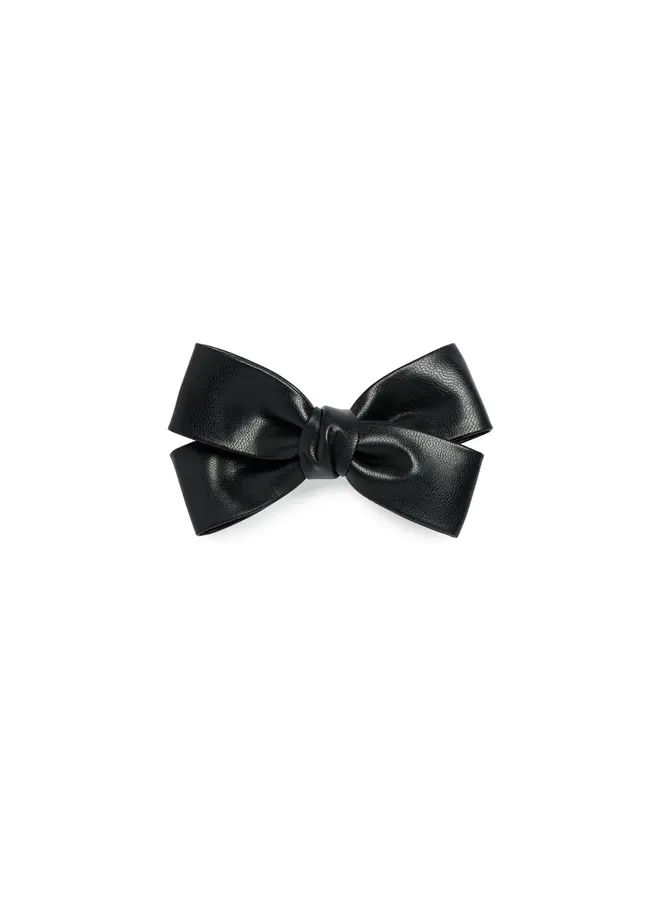 Leather Bow Clip-