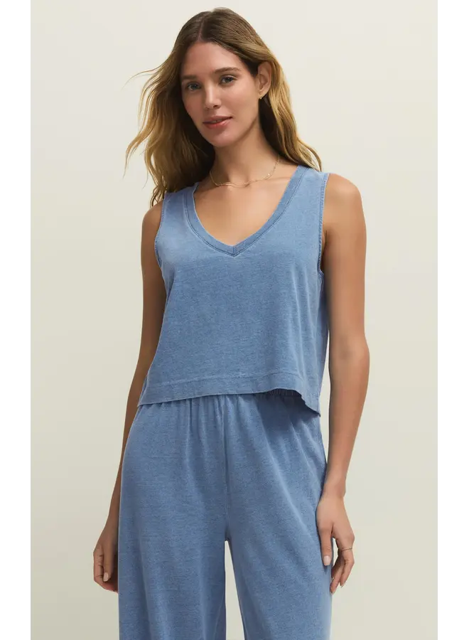 Sloane  V-Neck Denim Tank