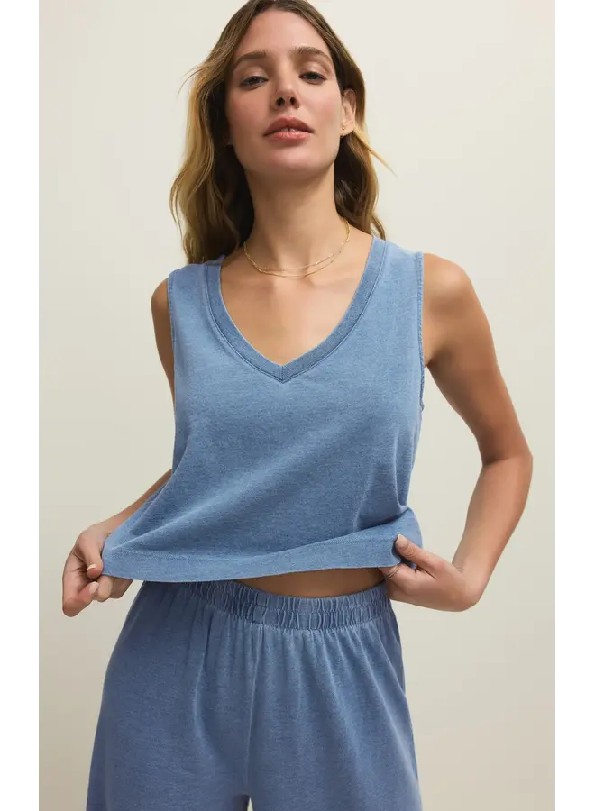 Sloane  V-Neck Denim Tank
