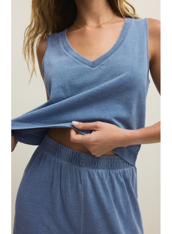 Sloane  V-Neck Denim Tank