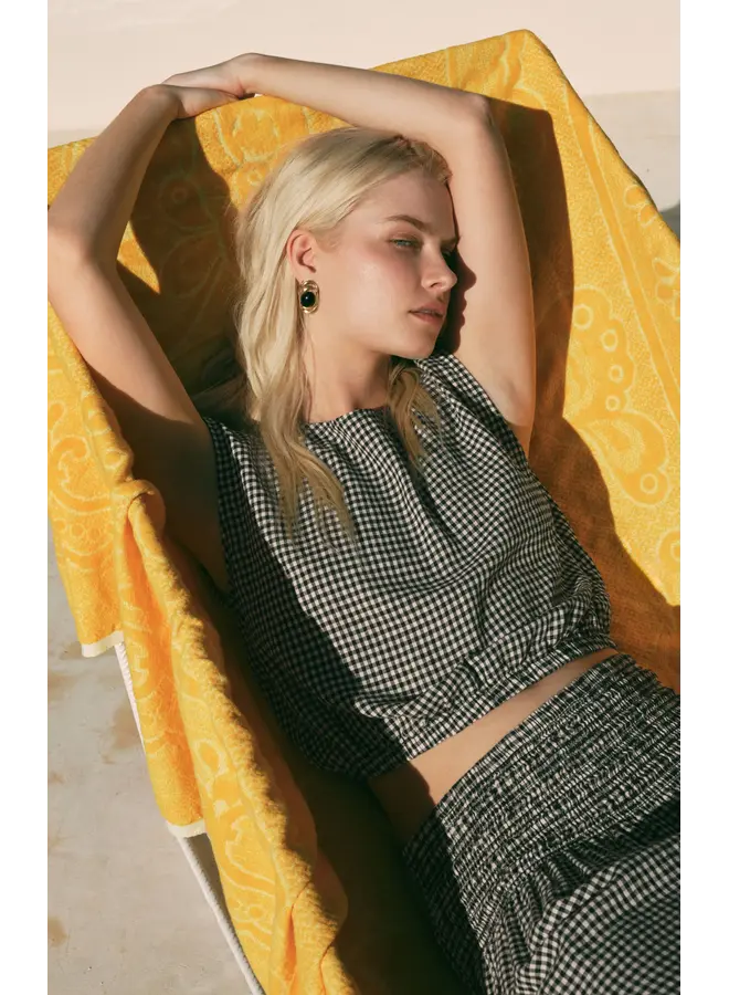 Merit Gingham Top - Black
