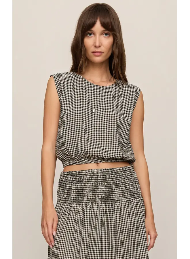 Merit Gingham Top - Black