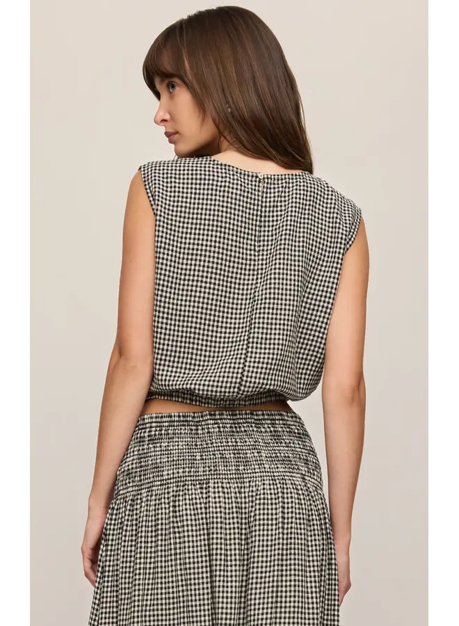 Merit Gingham Top - Black