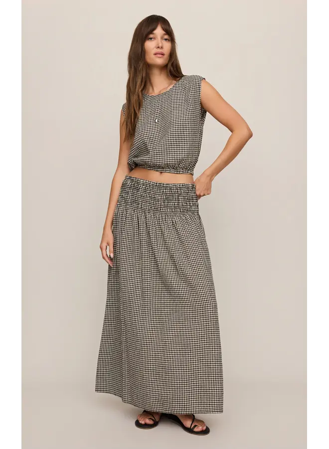 Merit Gingham Top - Black
