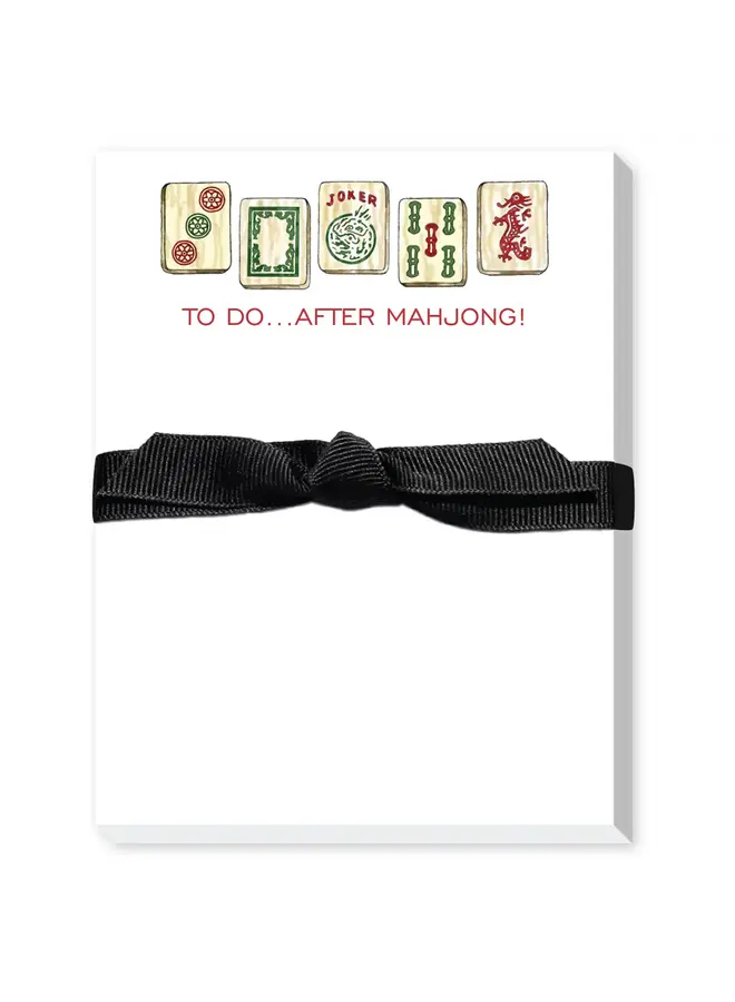 To Do After Mahjong Mini Notepad (Black Ribbon)