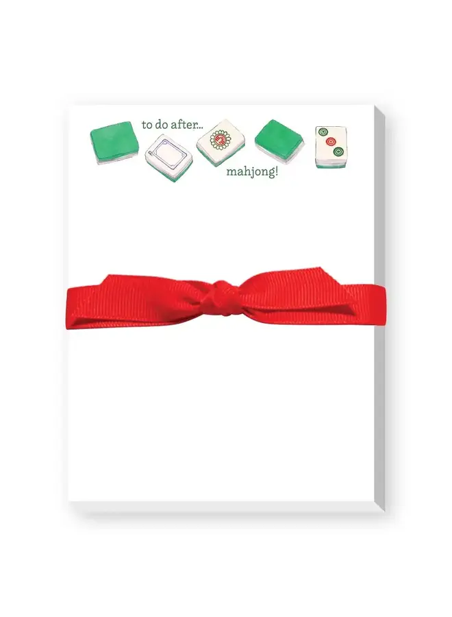 To Do After Mahjong Mini Notepad (Red Ribbon)