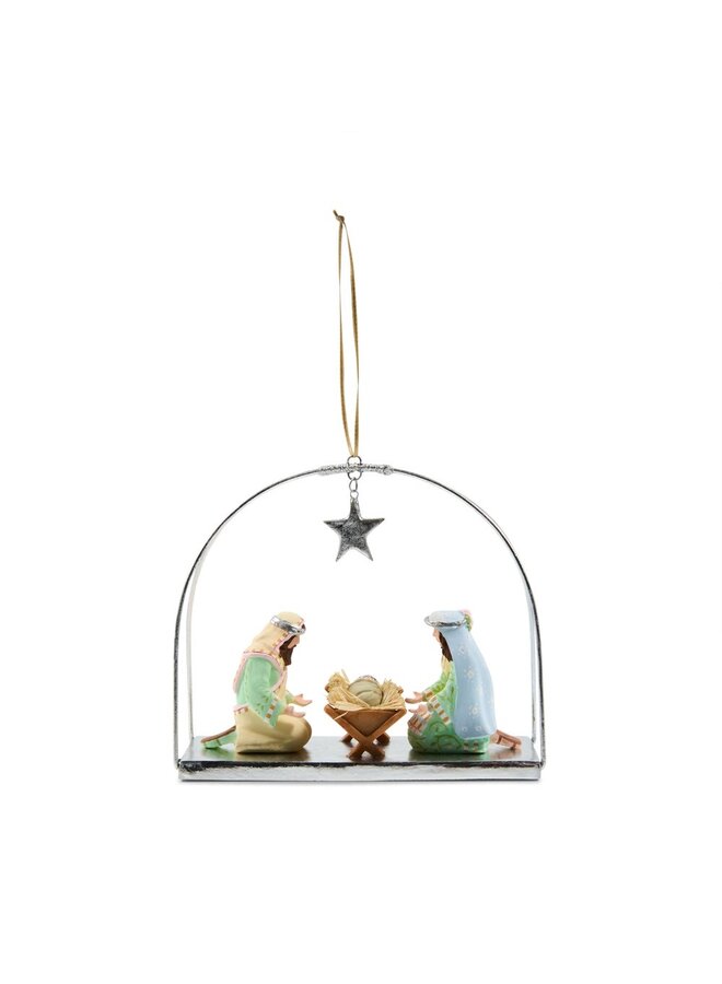 Patience Brewster Silver Nativity Holy Family Ornament