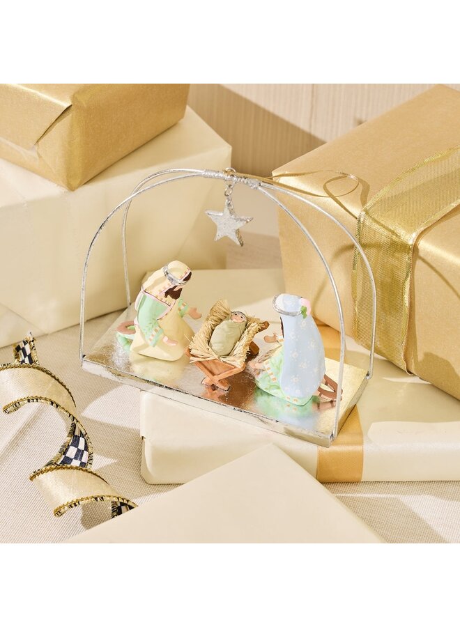 Patience Brewster Silver Nativity Holy Family Ornament