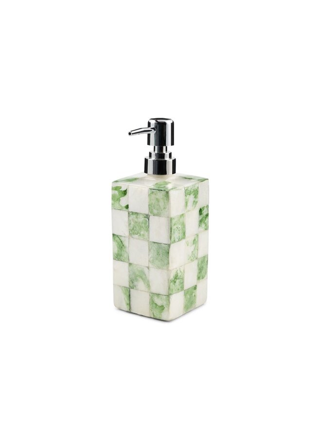 Sage Check Capiz Soap Pump