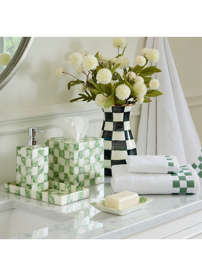Sage Check Capiz Soap Pump