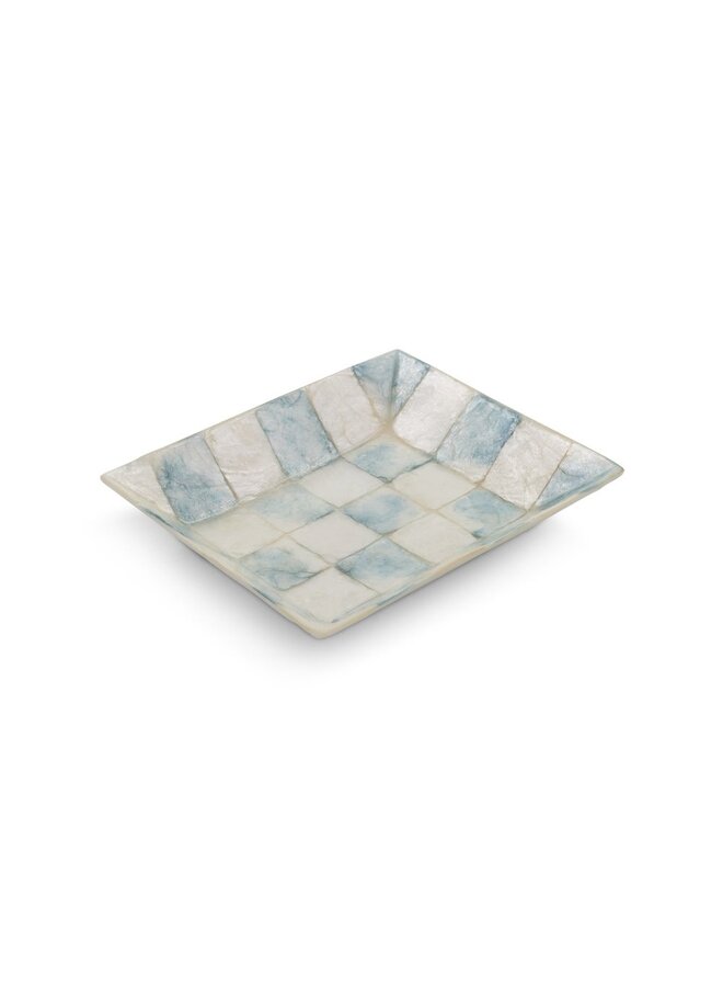 Sky Check Capiz Soap Dish