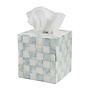 Sky Check Capiz Boutique Tissue Box Cover