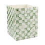 Sage Check Capiz Waste Bin
