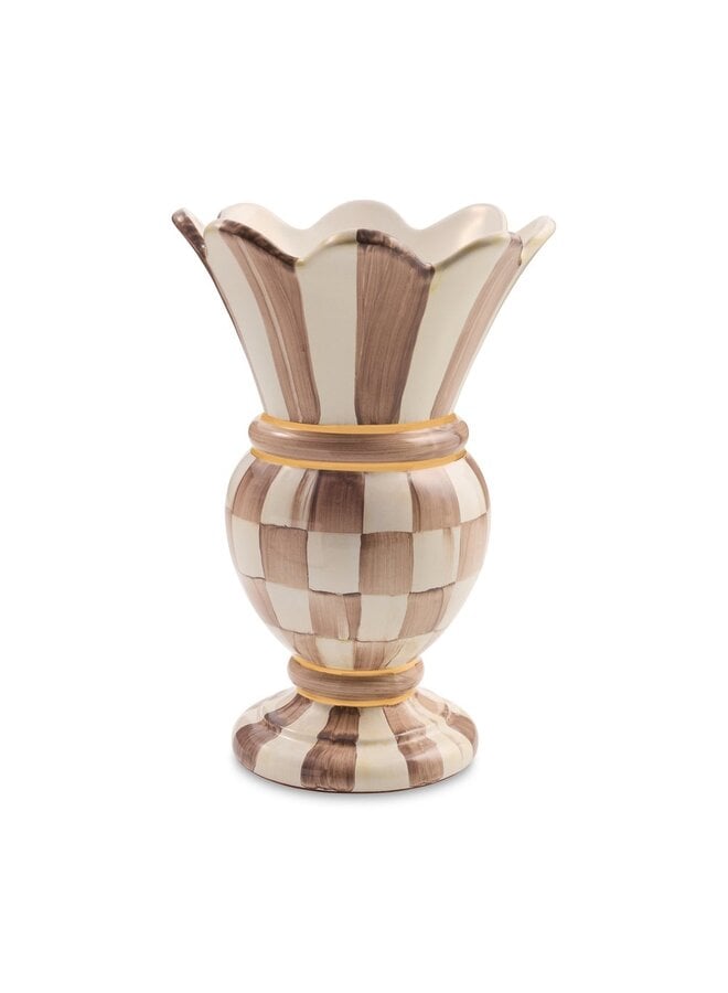 Mocha Check Small Great Vase