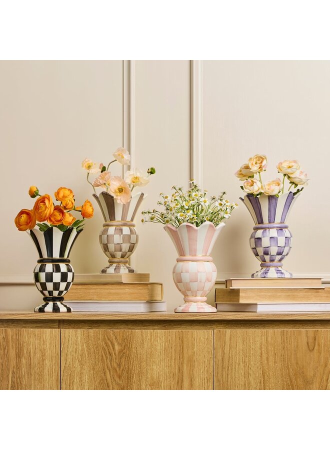 Mocha Check Small Great Vase