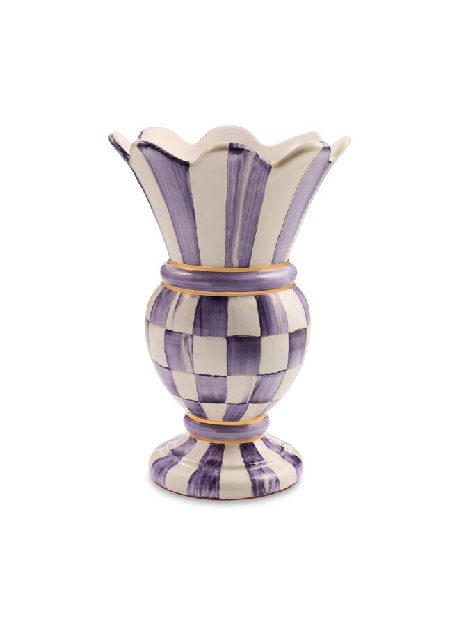Violet Check Small Great Vase