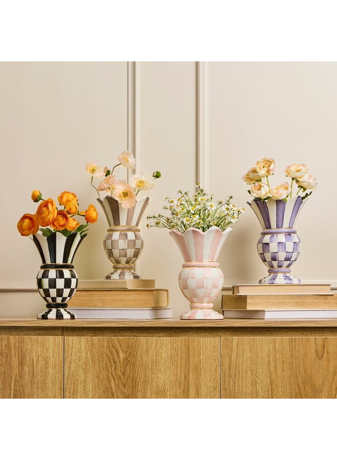 Violet Check Small Great Vase