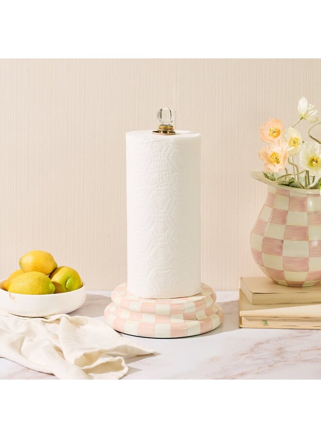 Rosy Check Paper Towel Holder