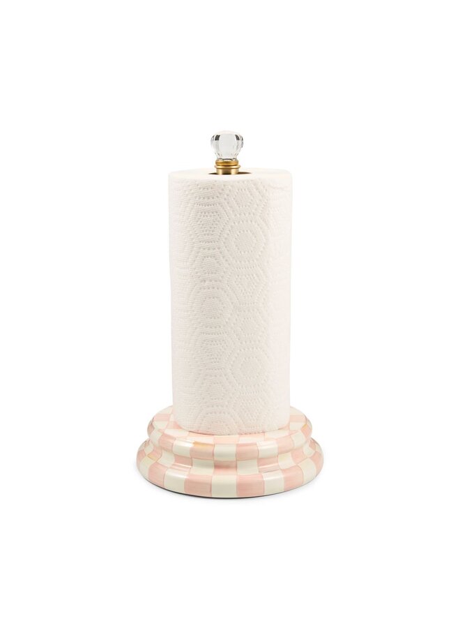 Rosy Check Paper Towel Holder