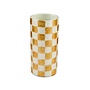 Gold Check Capiz Small Vase