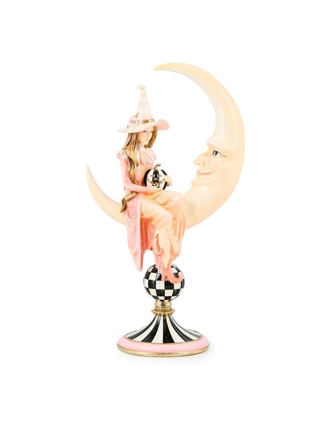 Hocus Pocus Witch on Moon Figurine