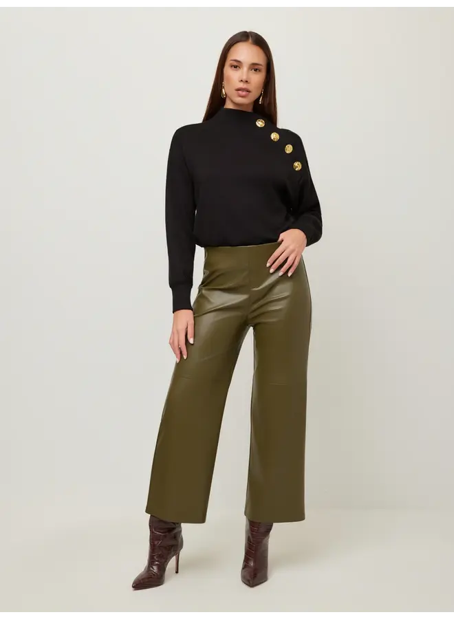 Faux Leather Cropped Pants-