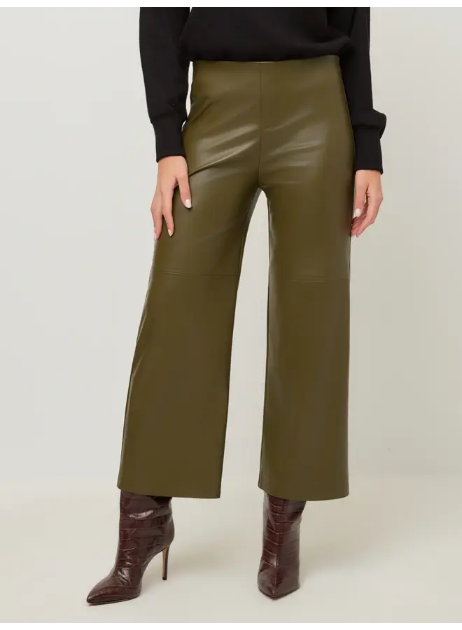 Faux Leather Cropped Pants-