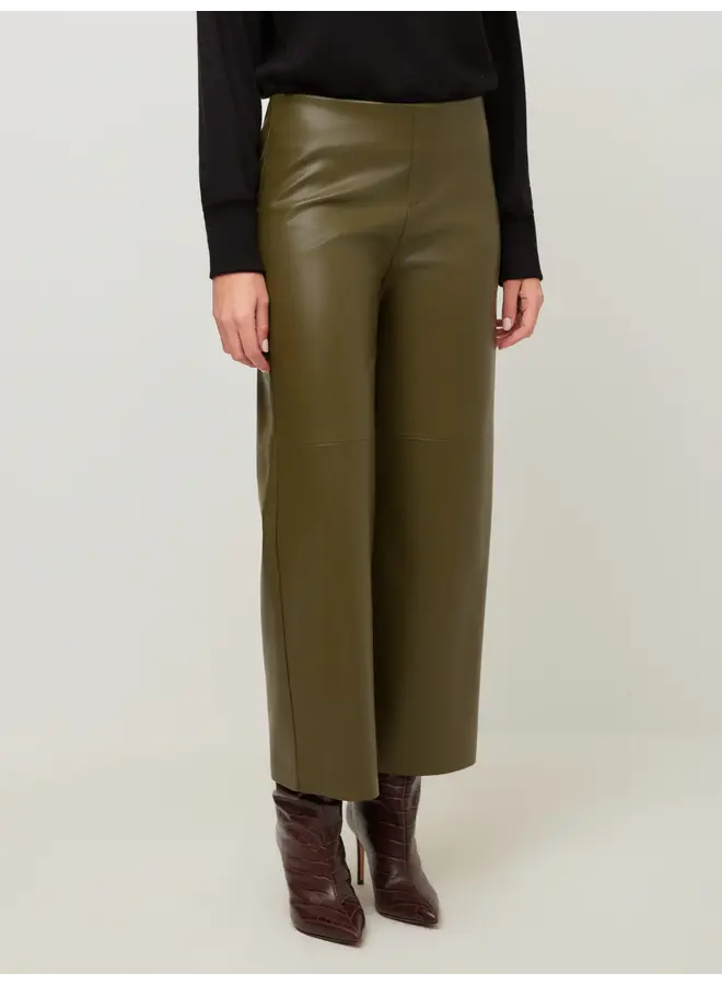 Faux Leather Cropped Pants-