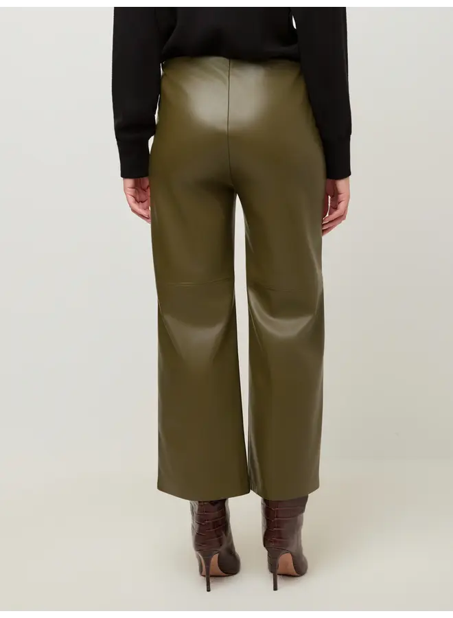 Faux Leather Cropped Pants-