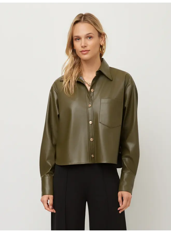 Victoria Faux Leather Top-