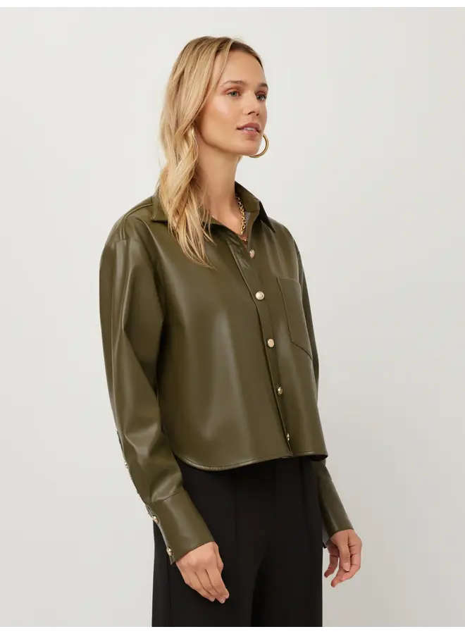 Victoria Faux Leather Top-