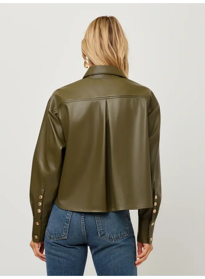 Victoria Faux Leather Top-