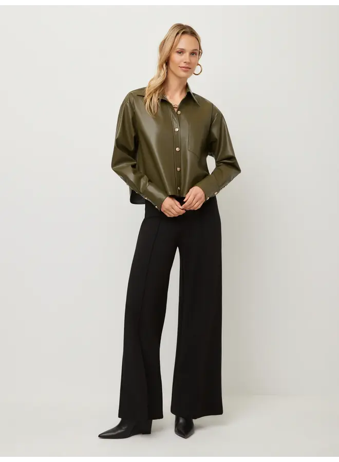 Victoria Faux Leather Top-
