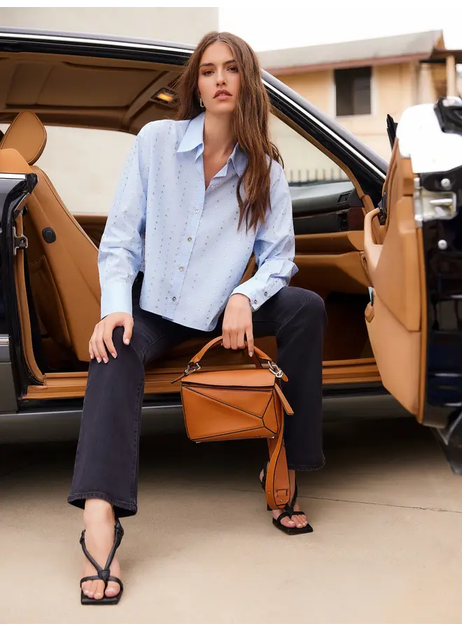 Lisa Embellished Button Up Top-