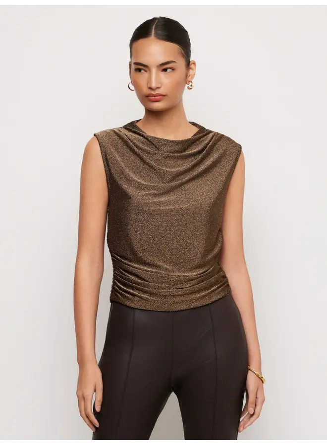 Paige Sleeveless Shirred Top-