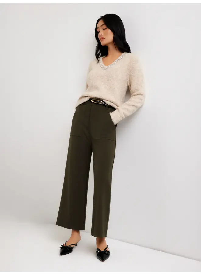 Ash Embellished V Neck Sweater-