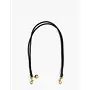 Black Petite Double Braid Shoulder Strap-Black