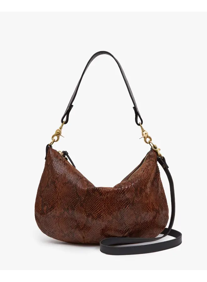 Moyen Messenger - Auburn Embossed Python