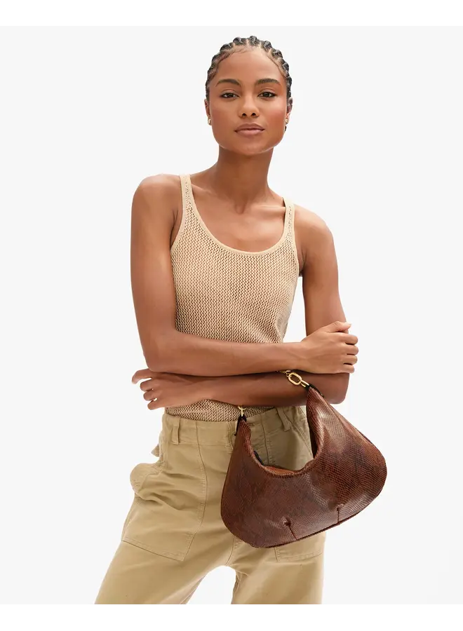 Moyen Messenger - Auburn Embossed Python