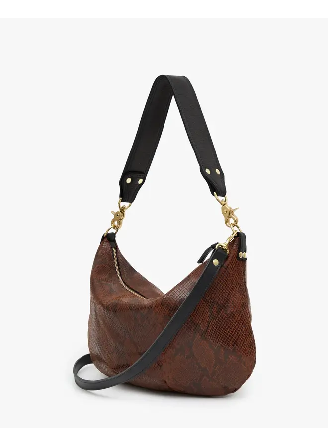Moyen Messenger - Auburn Embossed Python