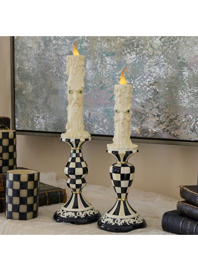Haunted House Spooky Illuminated Candles, Set of 2